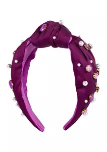Embellished Knotted Headband, Amerena Cherry | Belk