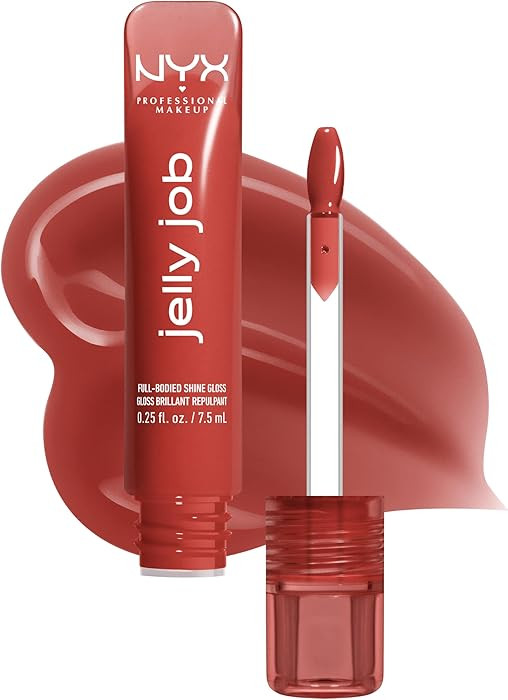 NYX PROFESSIONAL MAKEUP Jelly Job Lip Gloss, Lip Tint Gloss with Full-Bodied, Smoothing, and Hype... | Amazon (US)