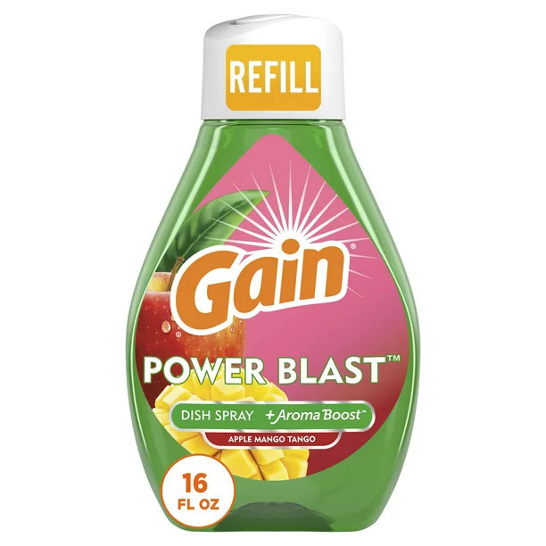 Gain Power Blast Dish Spray, Dish Soap, Apple Mango TangoRefill, 16.00 fl oz | Walmart (US)