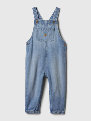 Baby Organic Cotton Denim Overalls | Gap (US)