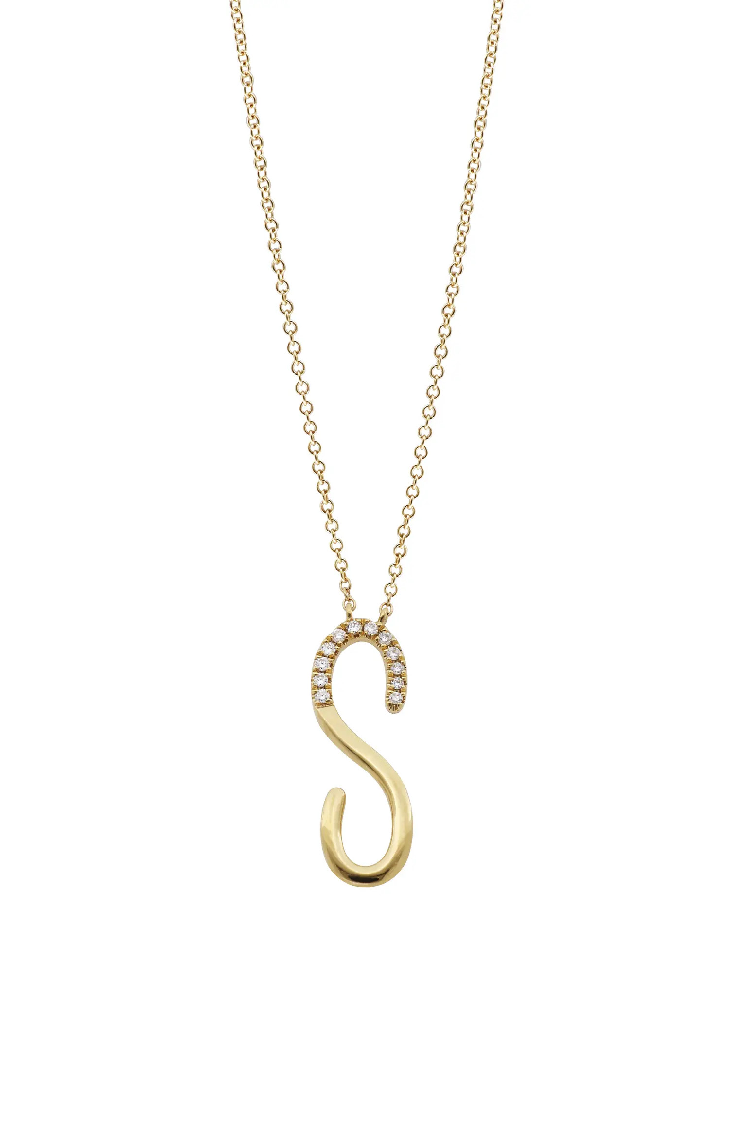 Kiera 18K Gold & Diamond Initial Pendant Necklace | Nordstrom