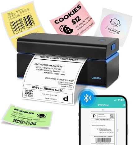 ORGSTA Bluetooth Thermal Shipping Label Printer T001-Plus Wireless 4x6 Shipping Label Printer for... | Amazon (US)