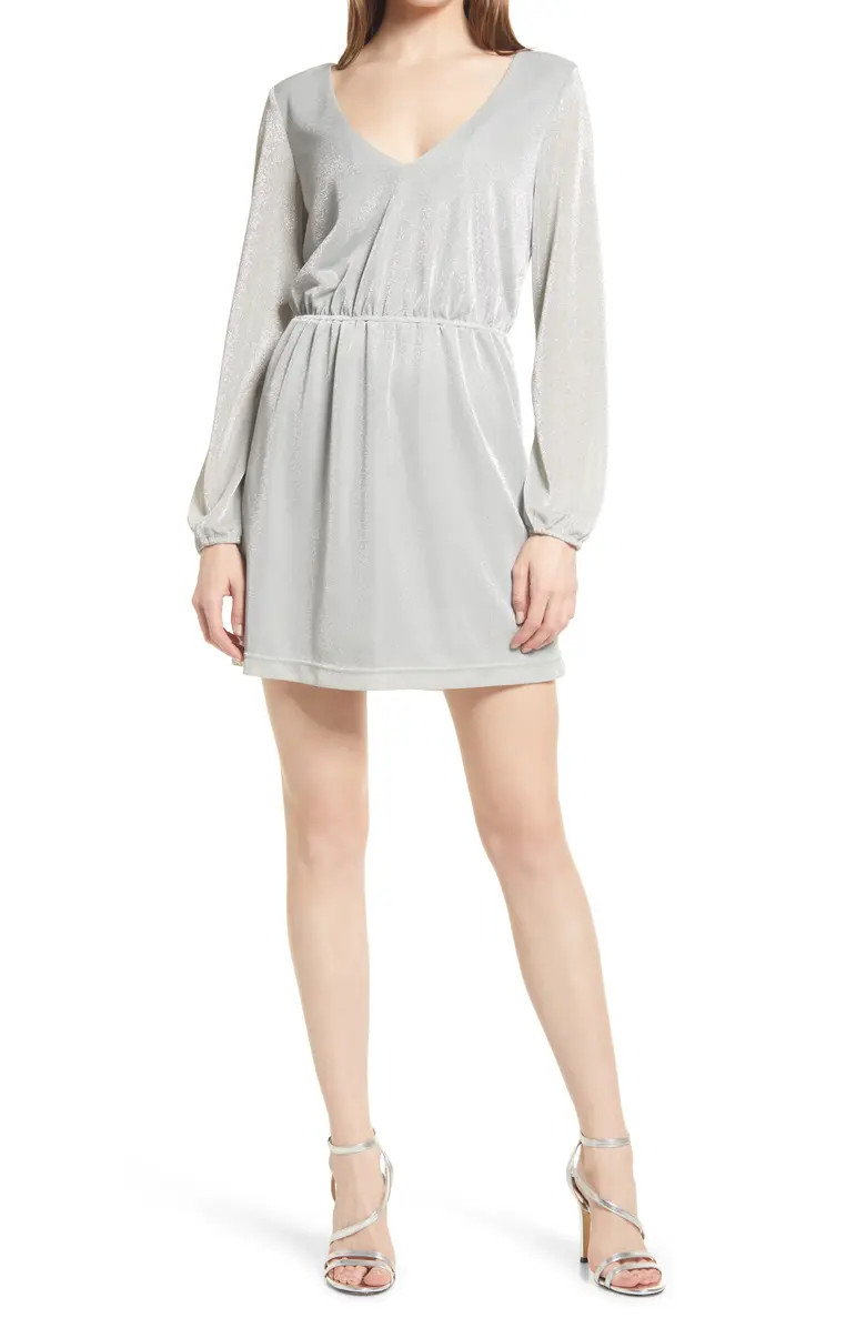 Lana Metallic Long Sleeve Dress | Nordstrom