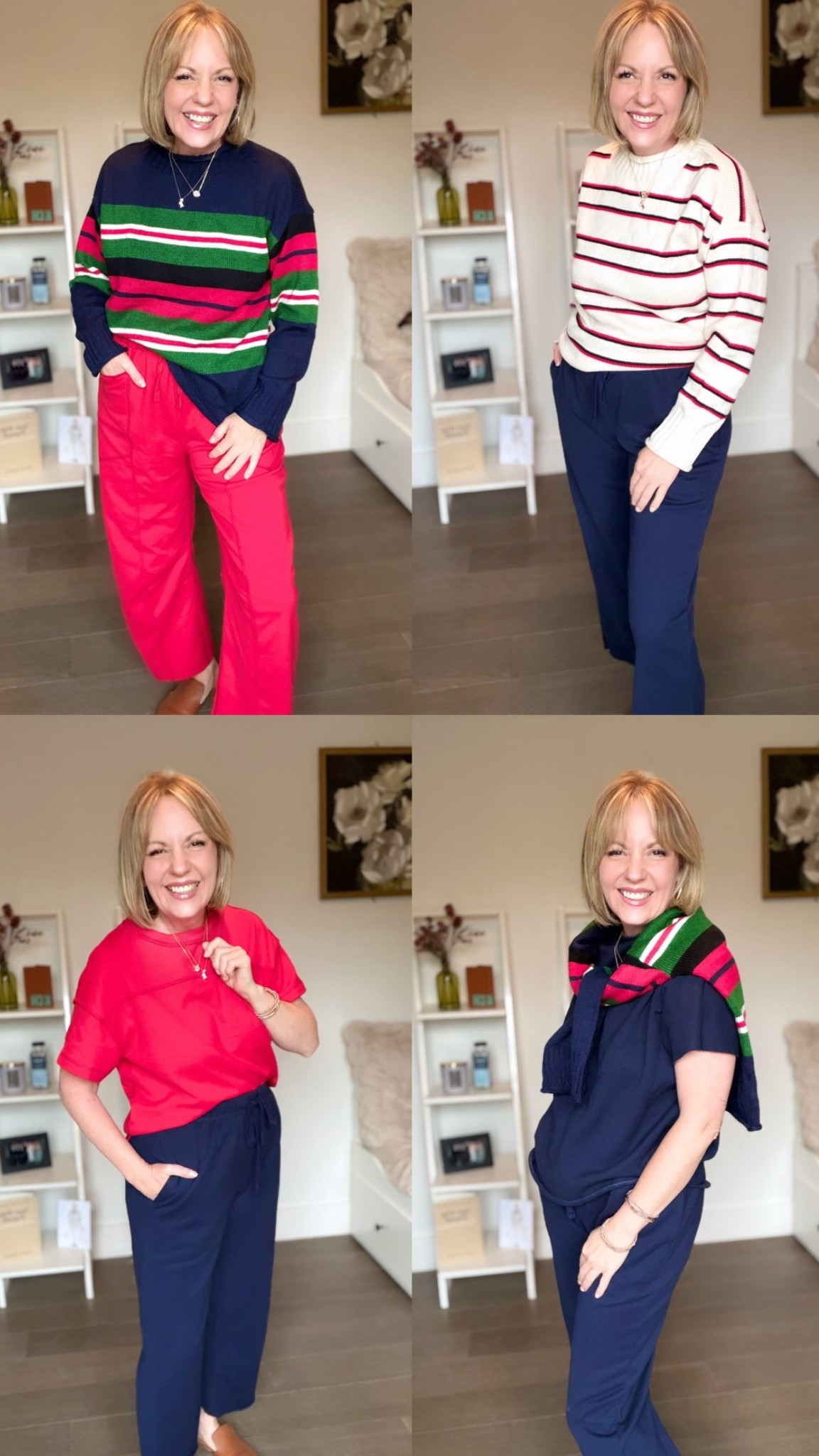 Two sets +2 sweaters = 12 looks ￼