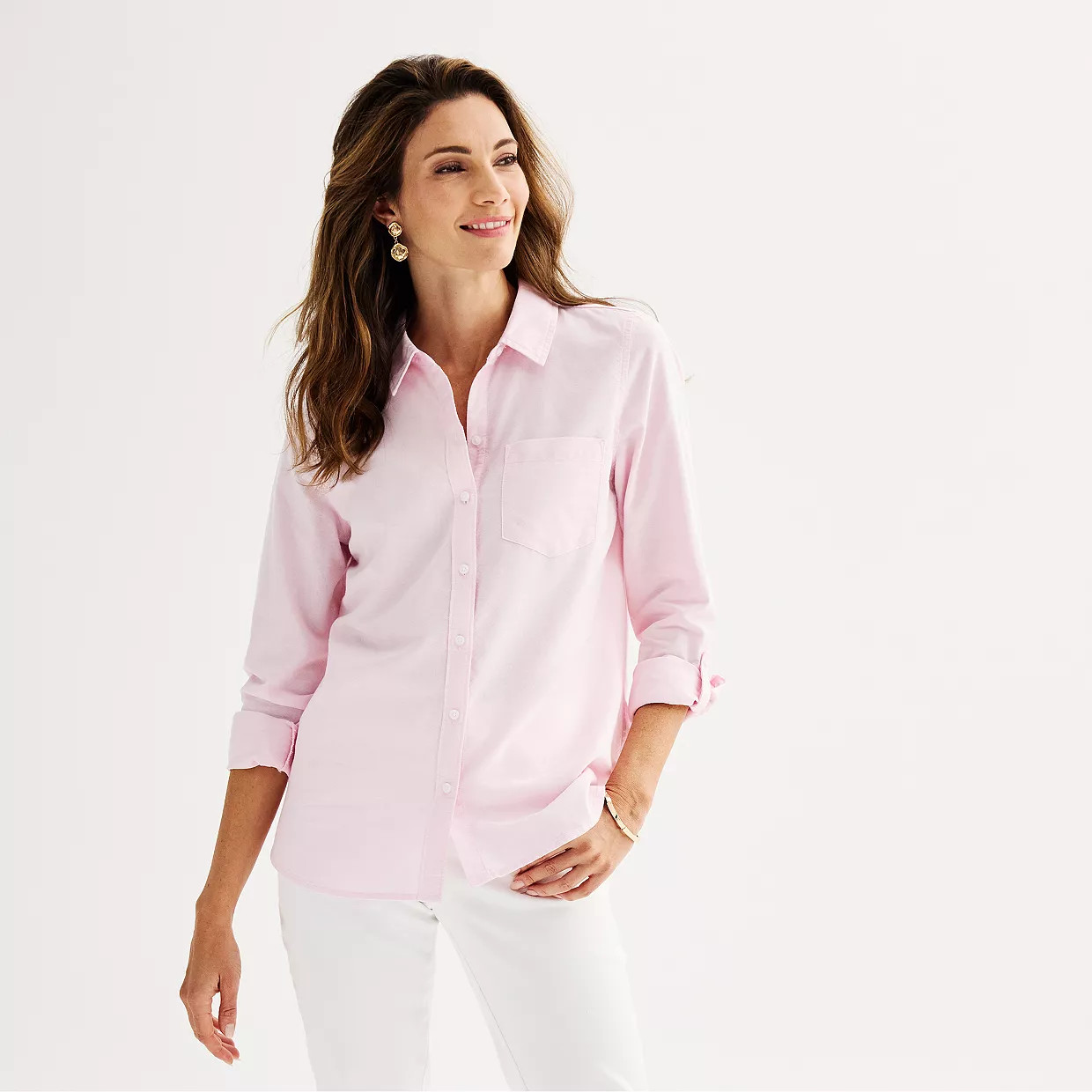 Women's Croft & Barrow® Essential Comfort Stretch Shirt | Kohl's