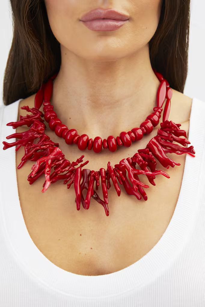 CORAL LAYERED NECKLACE | FashionPass