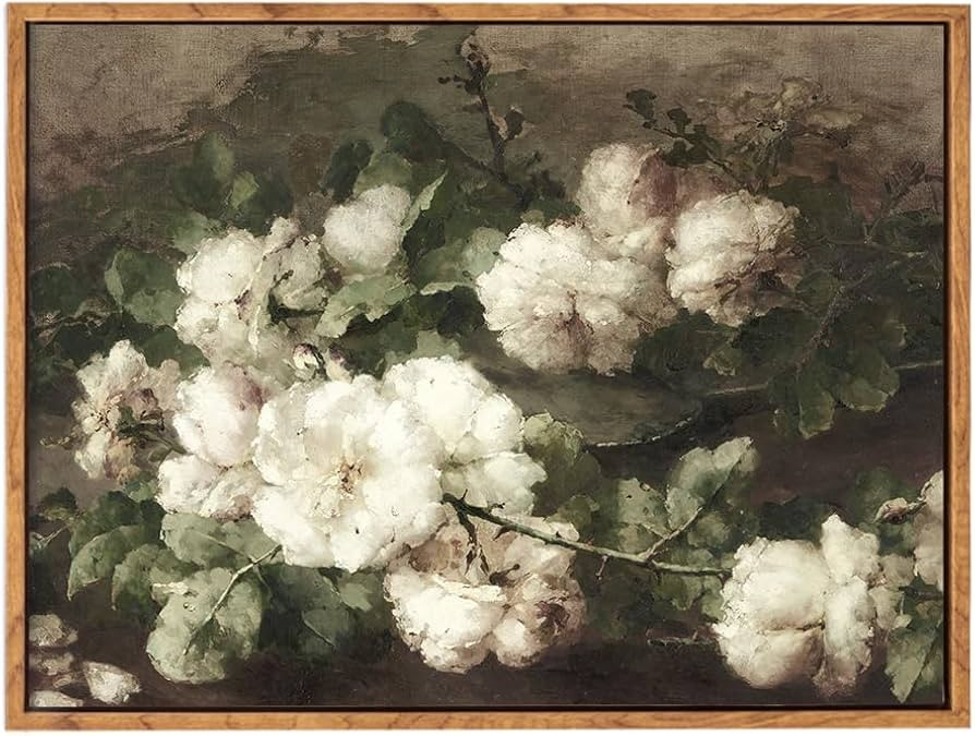 Canssape Vintage Floral Bedroom Wall Decor Framed 12x16 Rustic Floral Living Room Wall Art Vintag... | Amazon (US)