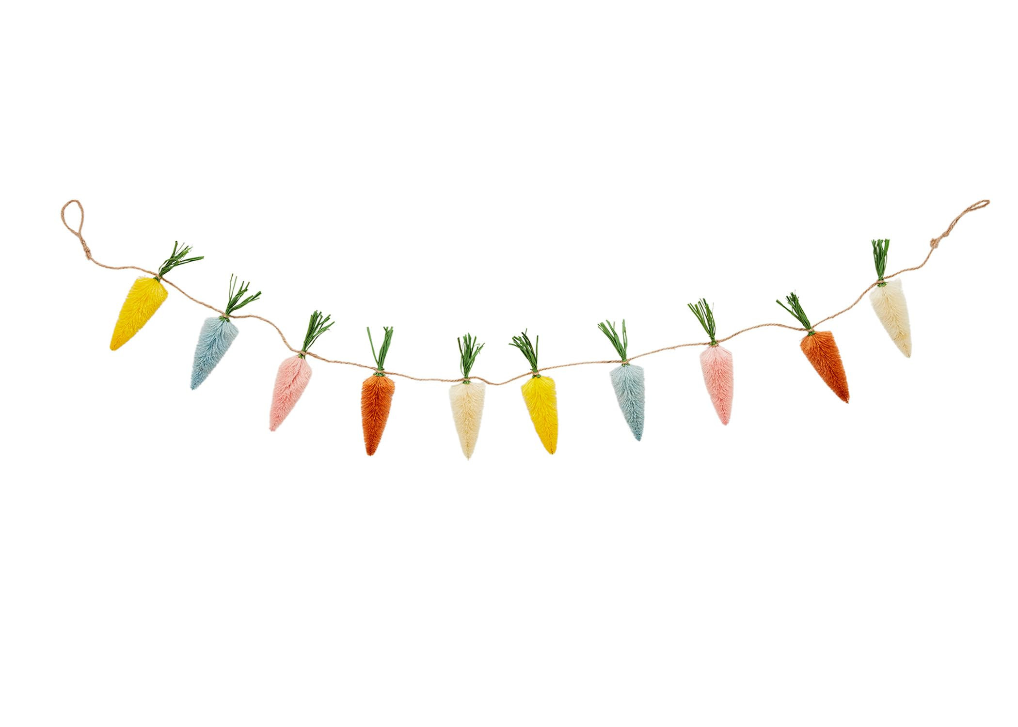 Mud Pie Bottle Brush Carrot Garland; 60" | Amazon (US)