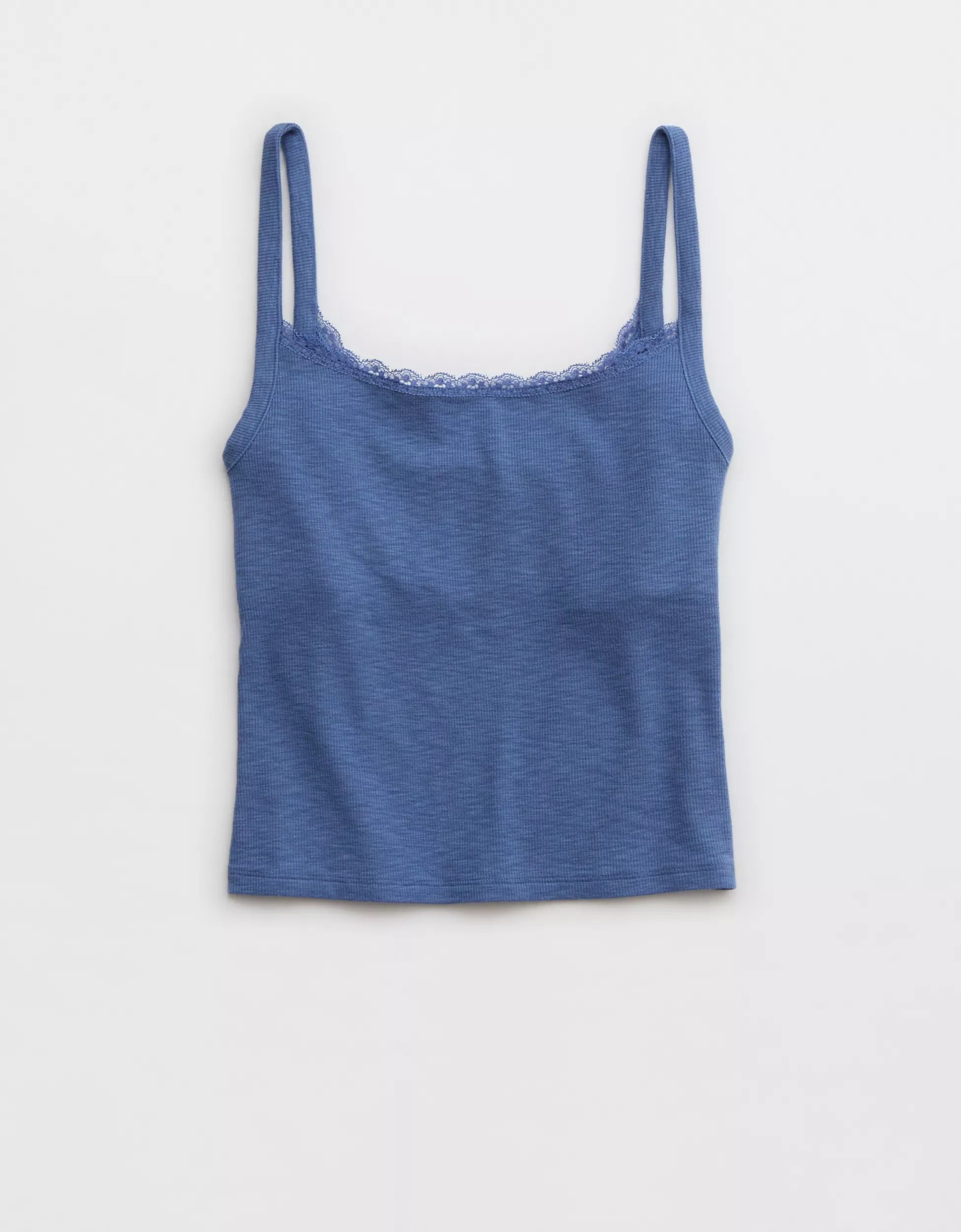 Aerie Lace Trim Shelf Tank Top curated on LTK