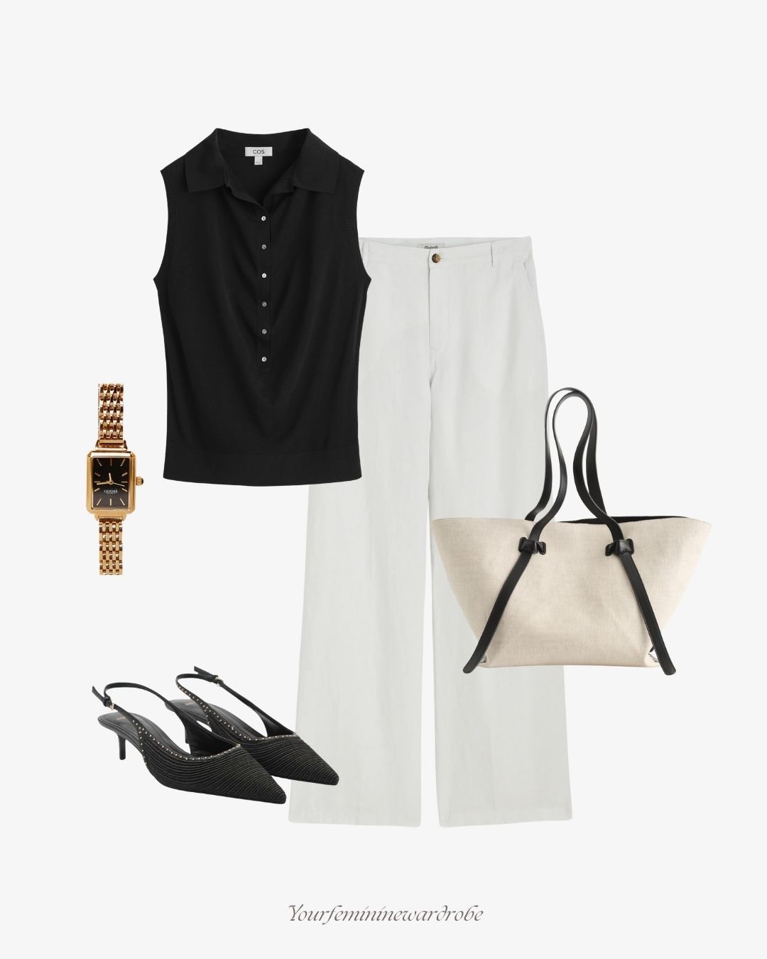 Styling white trousers for the office 💻☕️✨