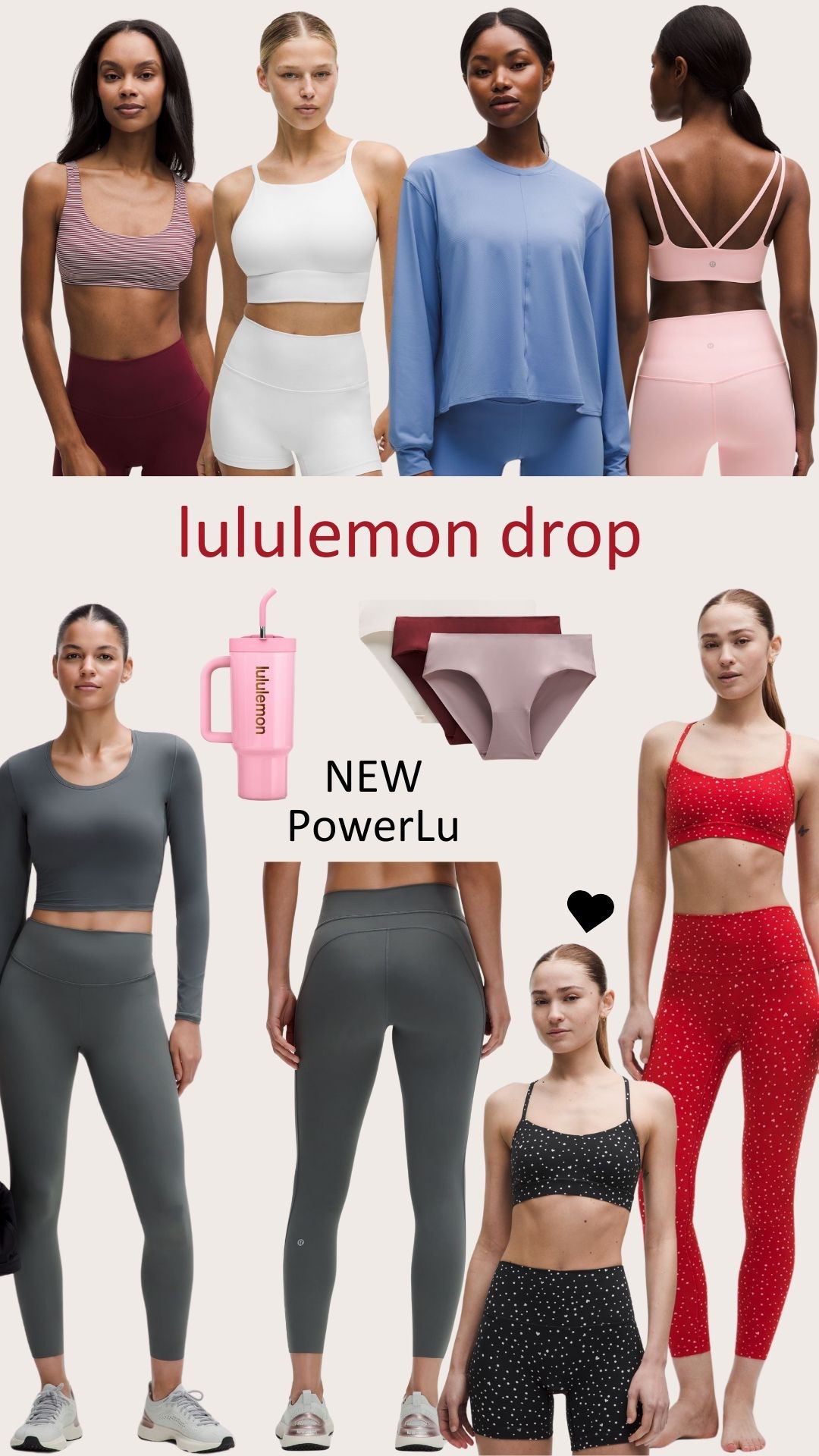 Lululemon drop❤️🖤

Already ordered and will give a full review on their new PowerLu fabric👀