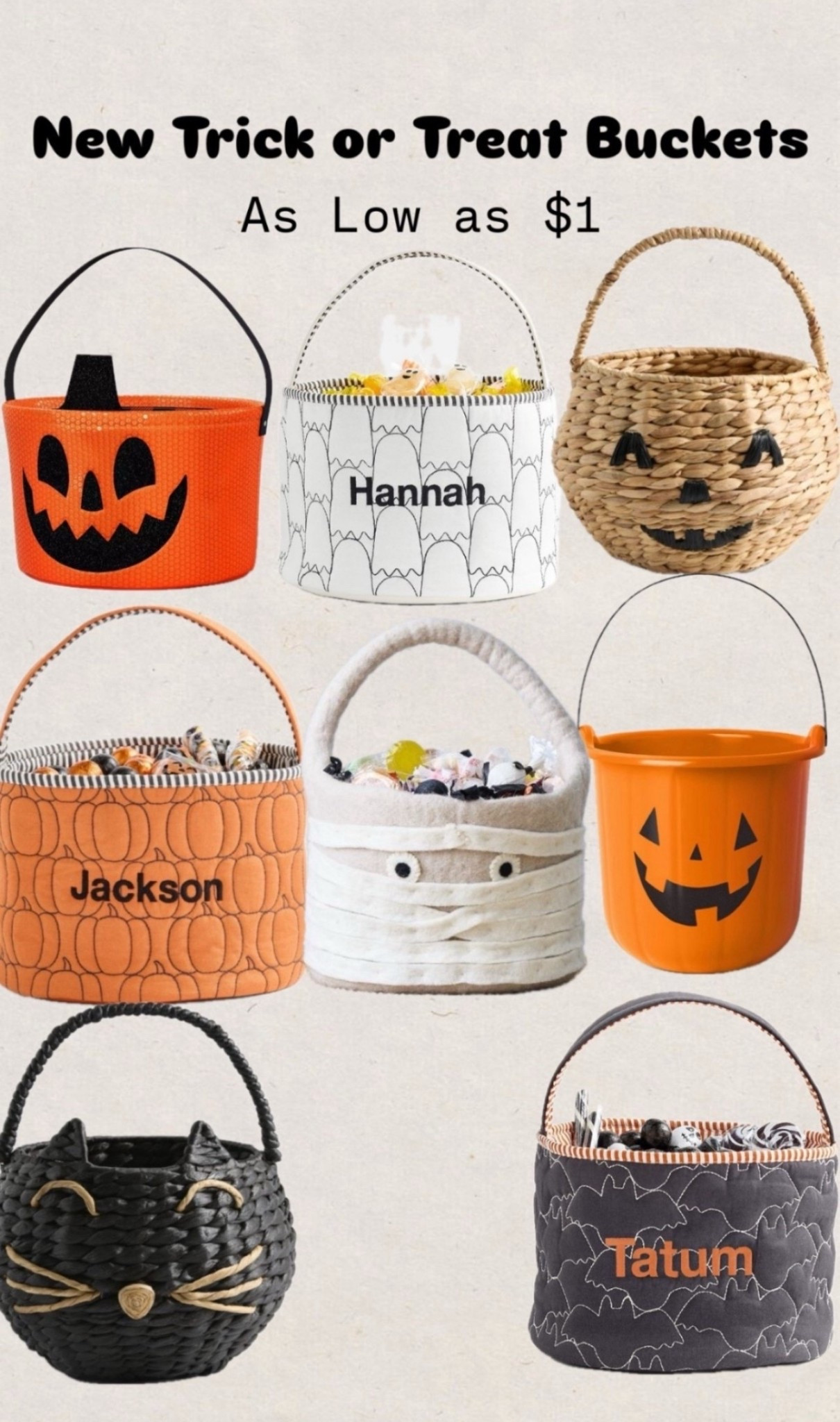 Trick or treat buckets
Kids
Halloween
Pumpkin
Cat
Rattan
Custom
Monogrammed
West elm
Crate & barrel
Target 

Follow my LTK @StyleByNi on the @shop.LTK app to view this post and get my exclusive app-only content!

#liketkit 
@shop.ltk
https://liketk.it/5moed 

#LTKKids #LTKFindsUnder50 #LTKHalloween