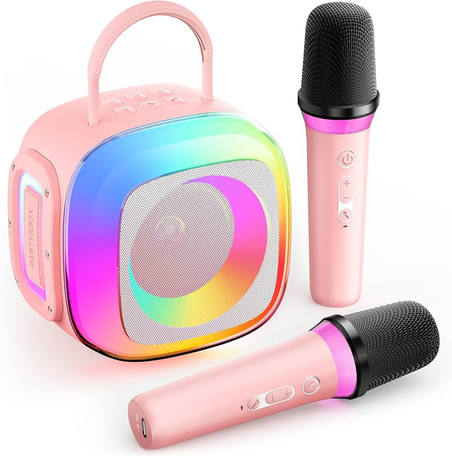 Mini Karaoke Machine for Kids Adults: Portable Karaoke Machine with 2 Wireless Mics for Home Part... | Amazon (US)