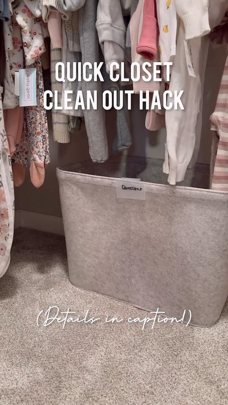 Does cleaning out your closet feel like such a chore?! Here’s an easy way to get it done with minimal effort! Grab a bin, box, any container really, and put it in your closet. Now any time you put something on and realize that it no longer fits, or you no longer love it, put it in the container. It’ll take 5 seconds (or close to it 🤪). Once your container is full, donate or sell everything that’s in it. This is such an easy way to get rid of clothes you won’t use. And it’s especially helpful for kids clothes since they’re outgrown so quickly! Like I said, you can use any container, but I’ll link mine and some other solid options for you to shop. 

#LTKhome #LTKfamily #LTKkids