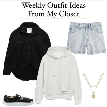 Weekly outfit Ideas from closet. #aerie #aerielumberjackbuttonup #oldnavy #oldnavyoutfit #gap #denimshorts #vans #casualoutfit #springoutfit #springoutfitidea #minimalistoutfit #amazon #amazonnecklace

#LTKstyletip #LTKsalealert #LTKfindsunder50