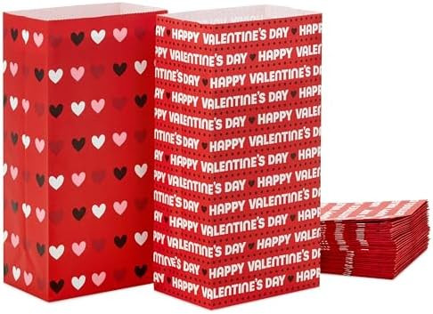Hallmark Valentine's Day Paper Treat Sacks (30 Bags: Happy Valentine's Day, Hearts) for Classroom... | Amazon (US)