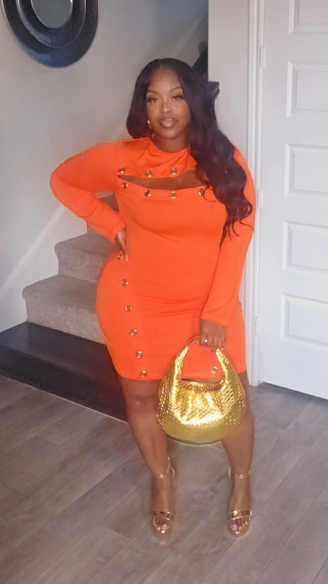 Wearing XXL in dress. Curvy Babes 😍 this orange bodycon with the gold details is a whole confidence booster!

#LTKgrwm #LTKootd #LTKPlusSize