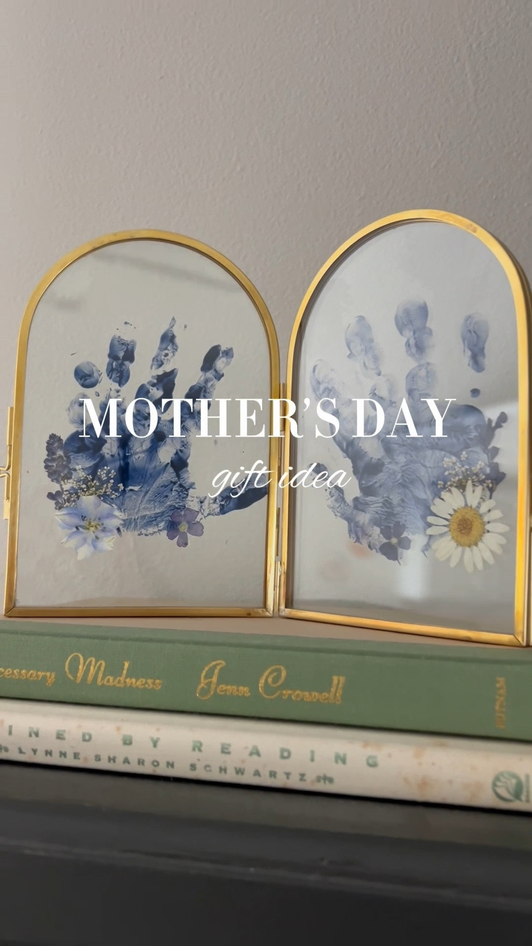 Mother’s day keepsake🦋✨💙

super simple project to do with your toddler! 

SUPPLIES: 
favorite frame
paint color of choice
dried flowers/fake flowers
mod podge

Step One: 
paint your toddlers hand and stamp it! (this is the hardest part haha!!) 

Step Two: 
let it dry and use mod podge to place your florals! 
TIP: if you don’t have mod podge, stick the florals on the paint while it’s wet! 

Step Three: 
Gift it to mom, grandma, aunt, etc!! perfect gift to keep up year round!



#LTKHome #LTKFamily #LTKKids