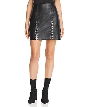 Blanknyc Hook-and-Eye Faux Leather Skirt | Bloomingdale's (US)
