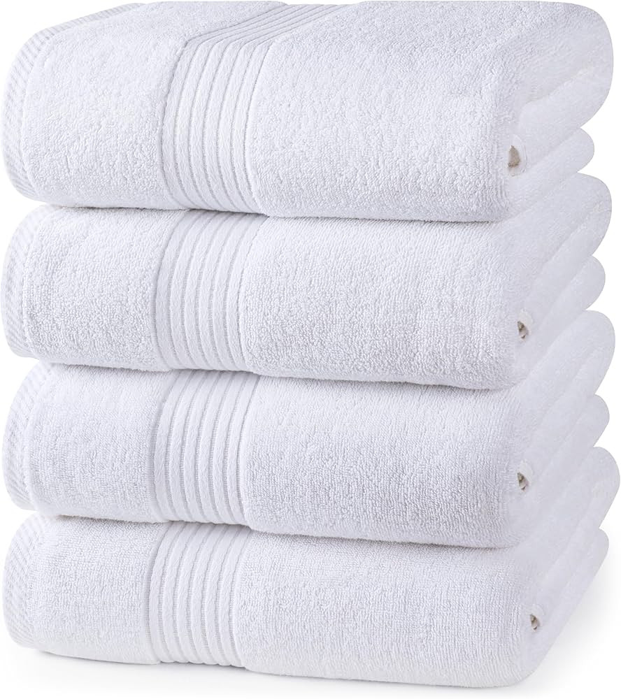 Utopia Towels 4 Pack Bath Towels Set, (27 x 54 Inches) 100% Ring Spun Cotton, Quick Dry, Highly A... | Amazon (US)