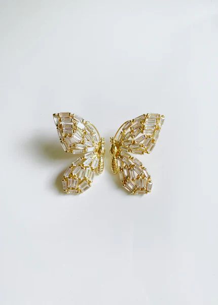 pre order: collection earrings: embellished butterfly studs | Nicola Bathie Jewelry
