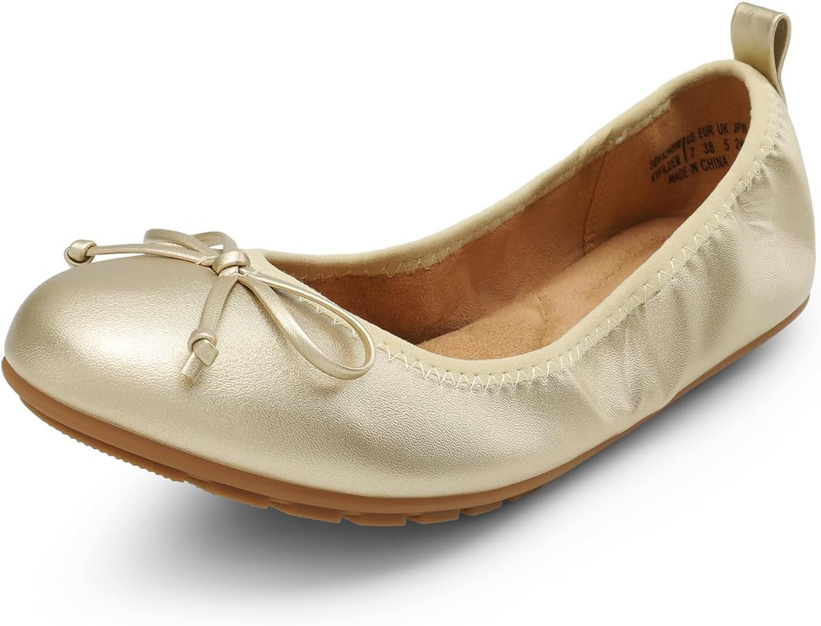 DREAM PAIRS Women’s Flats, Bowknot Ballet Flats for Women, Foldable Round Toe Comfort Light Wei... | Amazon (US)