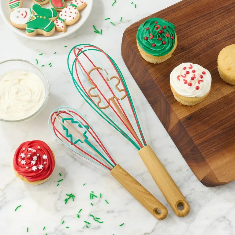 Holiday Time Festive 2-Piece Whisk Set with 12-Inch and 8.5-Inch Sizes | Walmart (US)