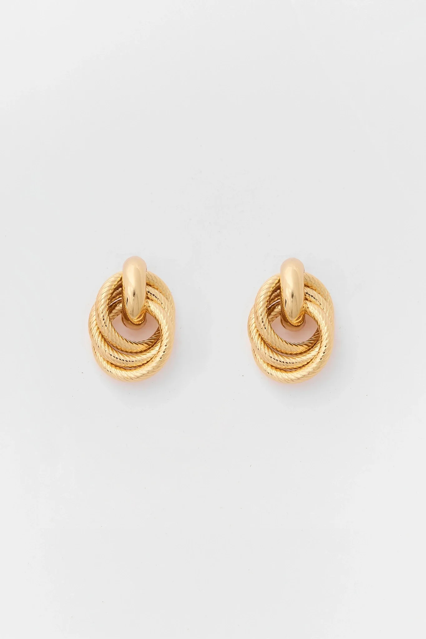 Gold Looped Drop Earrings | Avara