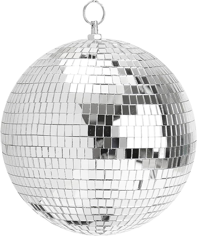 Mirror Disco Ball, Stage Lightning Effect Ball with Hanging Ring for DJ Club, Stage, Bar, Party, ... | Amazon (US)