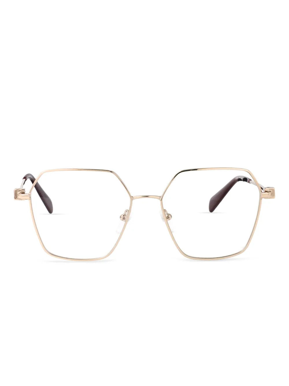 LIU JO geometric-frame Glasses | Gold | FARFETCH ID | Farfetch Global