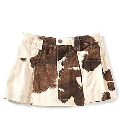 GB Little Girls Cow Print Mini Skort - 3T | Dillard's