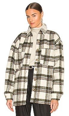 Bardot Checked Flannel Shirt in Beige Check from Revolve.com | Revolve Clothing (Global)
