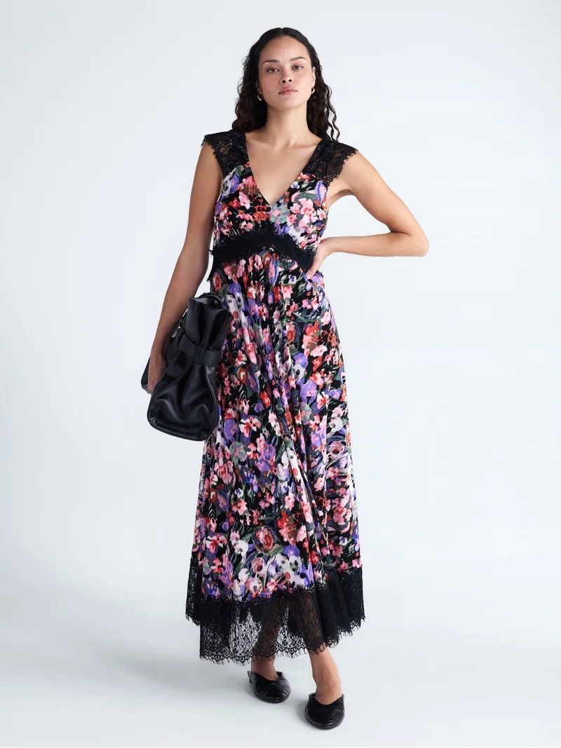 Scoop Women\u2019s Lace Maxi Dress, Sizes 0-18 | Walmart (US)