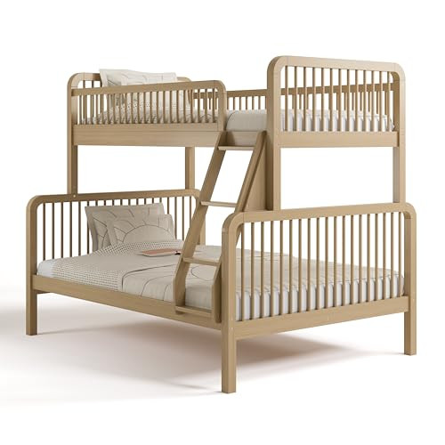 Storkcraft Pasadena Deluxe Twin-Over-Full Wood Bunk Bed (Driftwood) – GREENGUARD Gold Certified, Durable Wood Construction for Kids Bedroom, Space Saving Design, Fits Twin and Full Mattresses | Amazon (US)