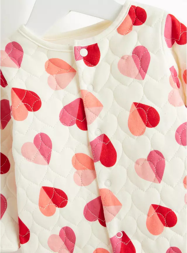 Pink Valentine Heart Print 2.5 Tog Sleepsuit 6-9 months | Tu Clothing