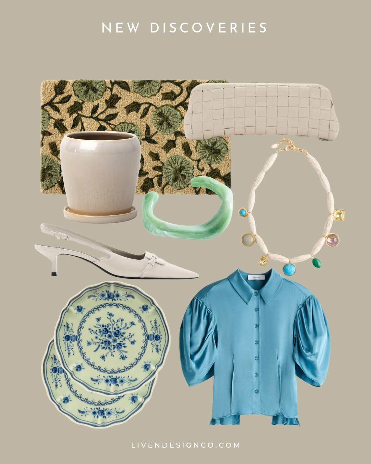 New discoveries. Home decor. Satin top. Spring style. Doormat. Welcome mat. Spring dinnerware. Woven handbag. Statement necklace. Resin bracelet. Kitten heels. Planter pot. Target home. Mango. H&M.

#LTKSeasonal #LTKSaleAlert #LTKHome