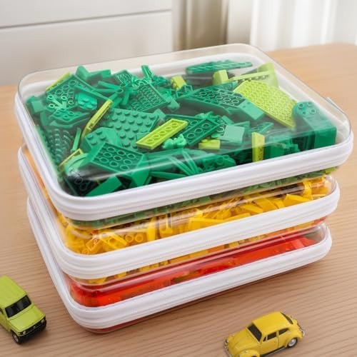 3PCS Large Clear Hard Shell Zippered Case, Diaper Bag Organizing Pouches, Waterproof Cosmetic Bag... | Amazon (US)