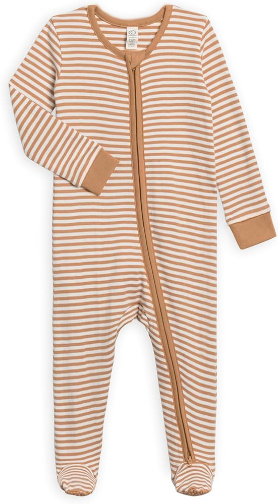 Colored Organics Baby Organic Cotton Peyton Zip Up Footed Sleeper | Amazon (US)