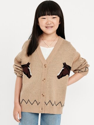 Slouchy Long-Sleeve Cardigan Sweater for Girls | Old Navy (US)