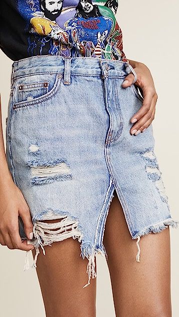 Relaxed & Destroyed Skirt | Shopbop