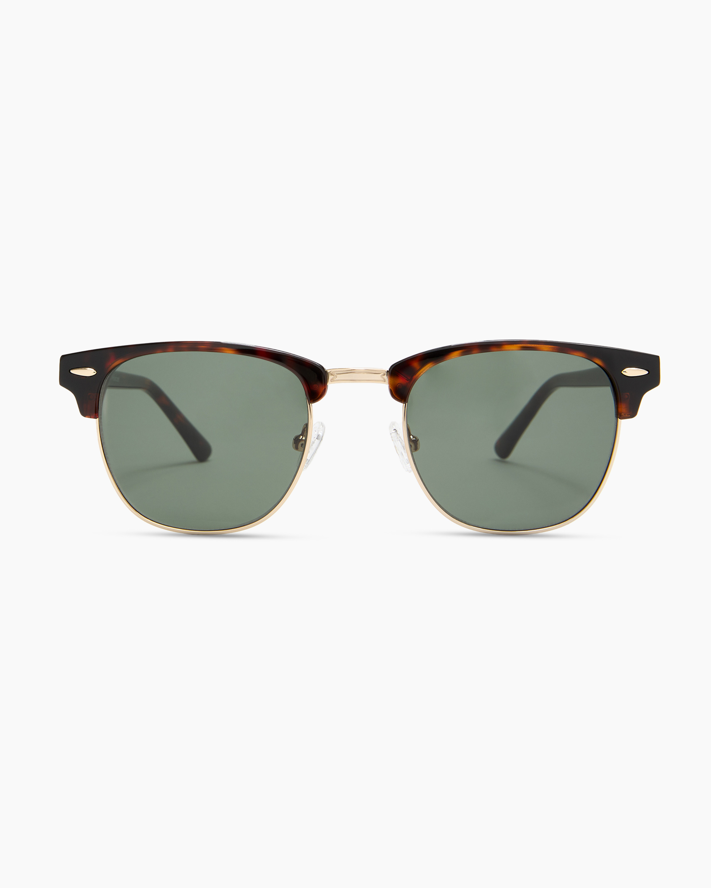 Quince | Avery Polarized Acetate Sunglasses in Tortoise with Green lens, Cellulose Acetate | Quince