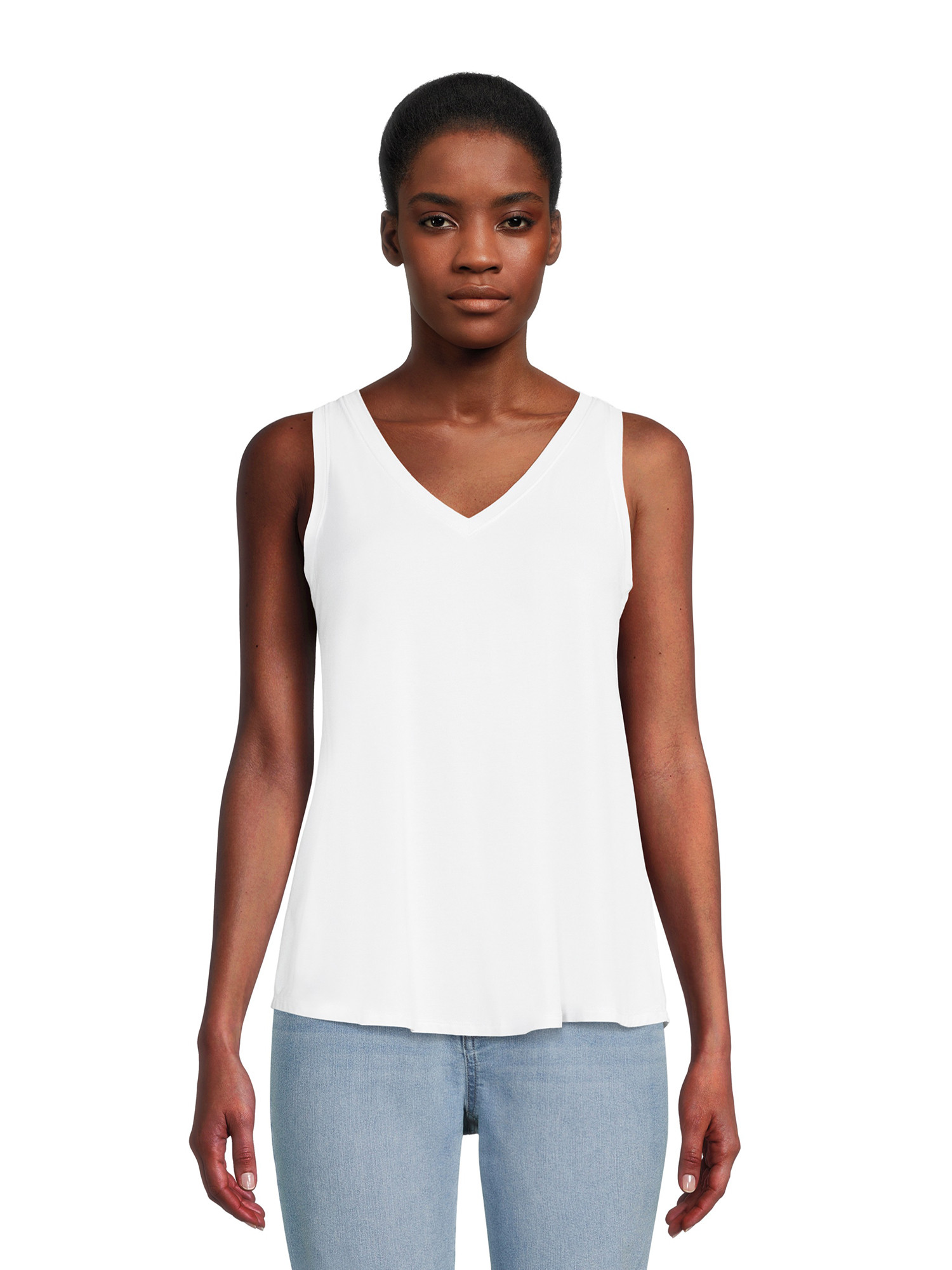 Time and Tru Women's High Low Tank Top, 2-Pack | Walmart (US)