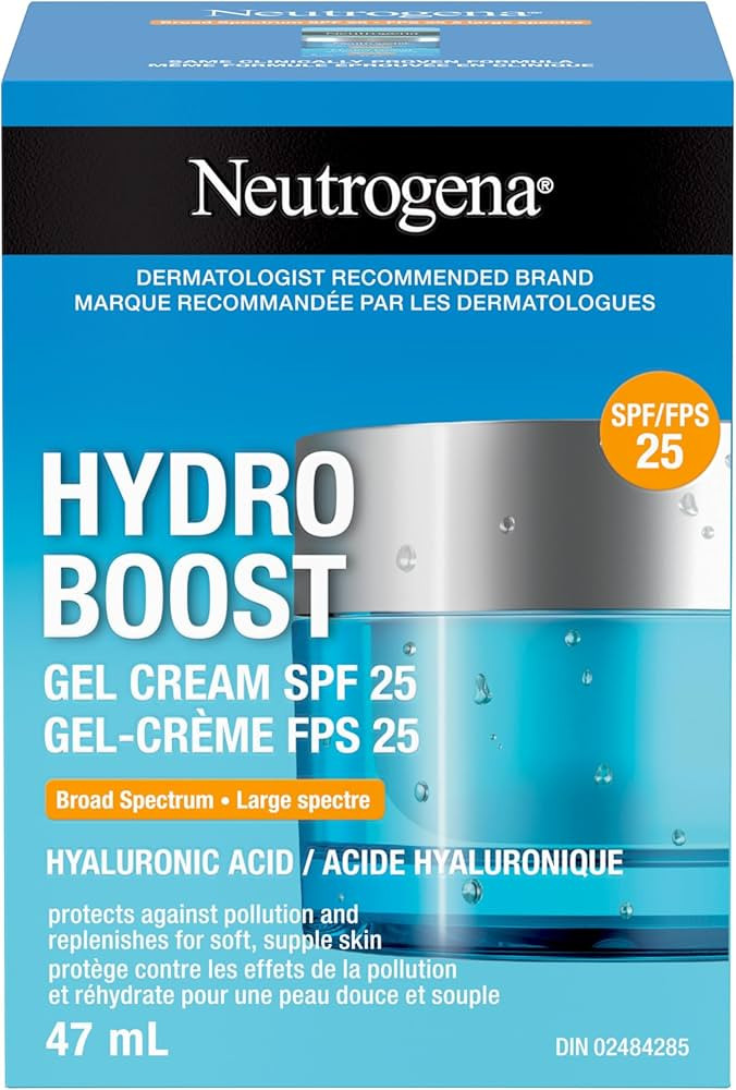 Neutrogena Hydro Boost Gel Cream with SPF 25 - Broad Spectrum UVA/UVB Protection & Hyaluronic Aci... | Amazon (CA)