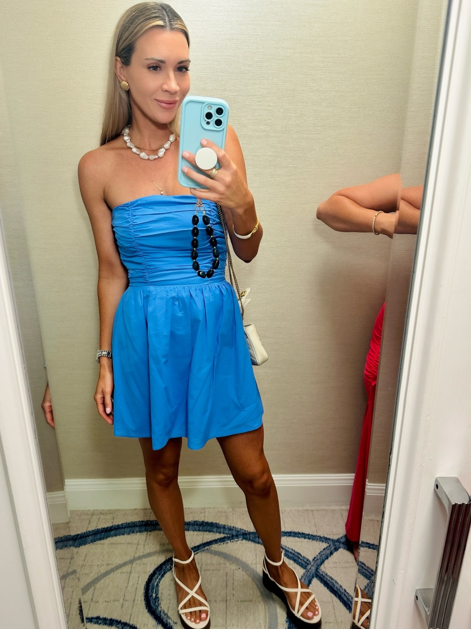 Summer 💙 #dress #summeroutfit #summerdress #summer #minidress #wedges #summershoes #sandals

#LTKBeauty #LTKgrwm #LTKootd