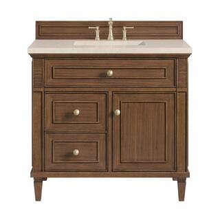 James Martin Vanities Lorelai 36.0 in. W x 23.5 in. D x 34.06 in. H Single Bathroom Vanity in Mid... | The Home Depot