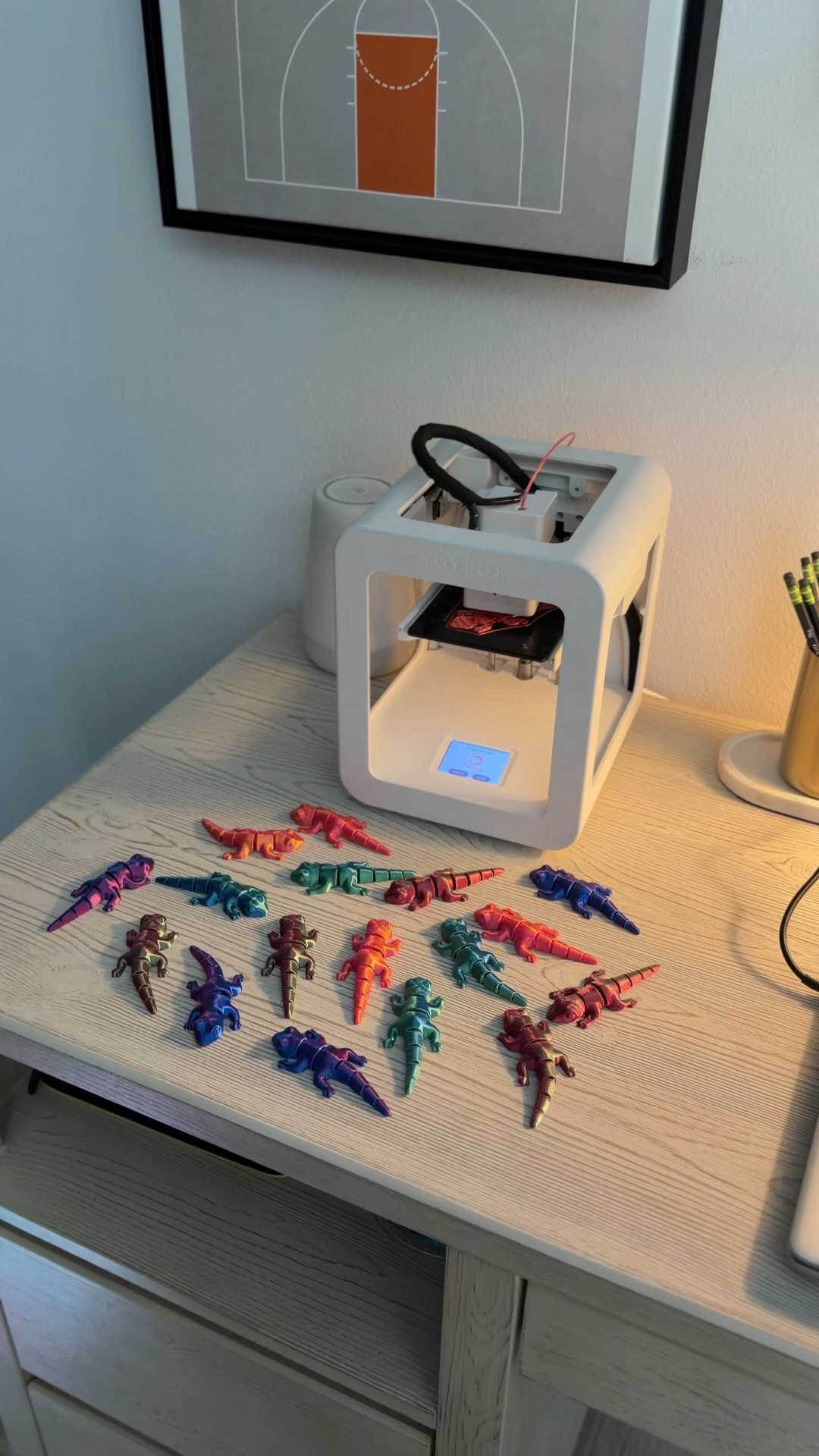 Highly recommend this ToyBox 3D printer 

⭐️Easy to use for kids & adults 
⭐️Connects to the free ToyBox app
⭐️No subscription needed to make thousands of toys 
⭐️Use ToyBox filament (printer food) or any that is 1.75 size
⭐️Fairly quiet & compact size makes it great for a any room

I’m linking our exact model with filament included and this cool metallic filament we got on Amazon.  

If you’re thinking of getting one for Christmas get it asap - they sell out!

#LTKKids