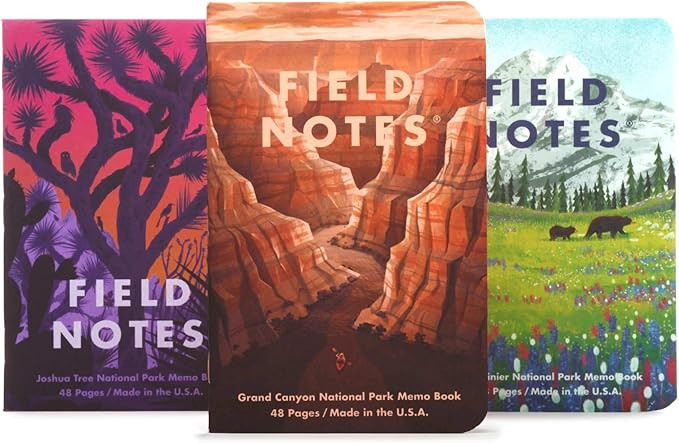 Field Notes: National Parks Series (Series B - Grand Canyon, Joshua Tree, Mount Rainier) - Graph ... | Amazon (US)
