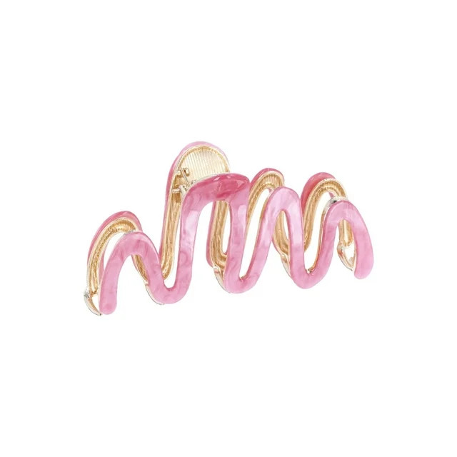 Time and Tru Swirl Hair Claw Clip, Pink | Walmart (US)
