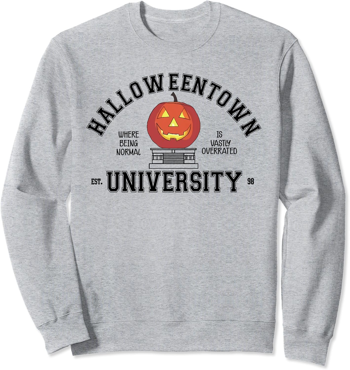 Amazon.com: Happy Halloweentown University Est. 1998 Halloween Pumpkin Sweatshirt : Clothing, Sho... | Amazon (US)