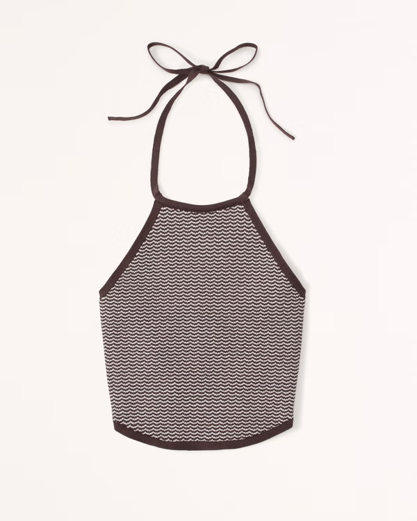 Women's Crochet Tie Halter Tank | Women's Tops | Abercrombie.com | Abercrombie & Fitch (US)